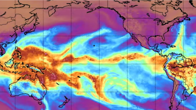 Picture of strong Atmospheric River; Image NOAA