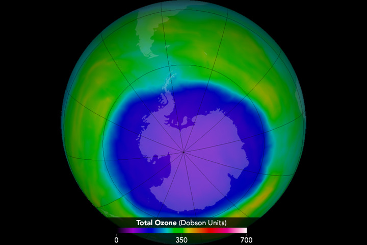 Ozone hole; Image NASA