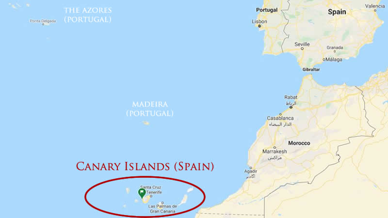 Where are the Canary Islands located? Image guidetocanaryislands.com