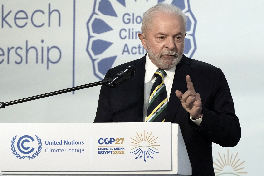 Brazil's New President, Lula, at COP27; Image AP Photo/Nariman El-Mofty