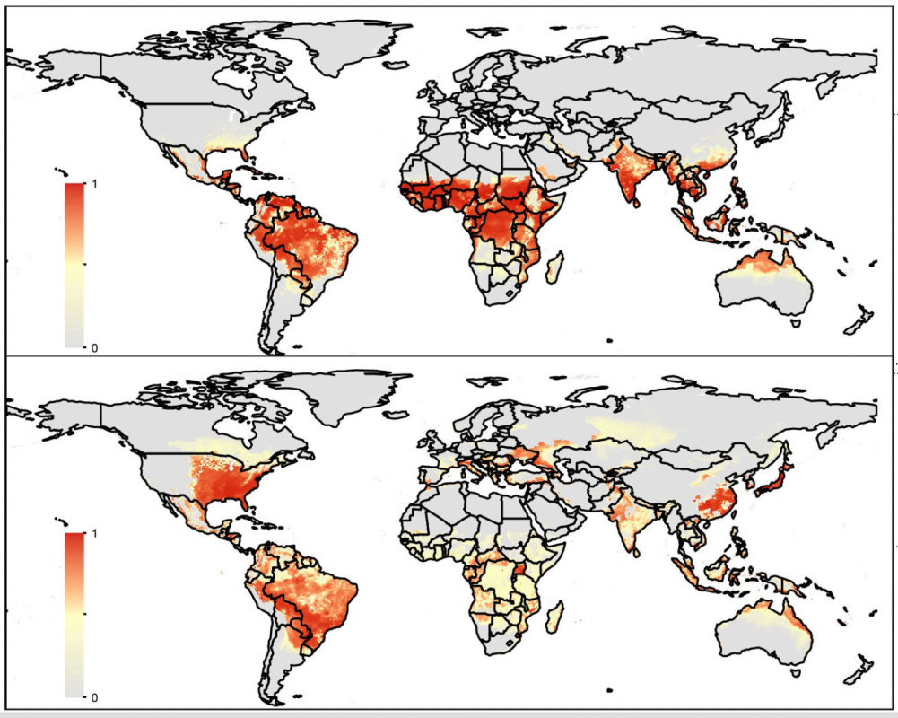 Mosquito Range Change; Image MORITZ KRAEMER FOR NATURE MICROBIOLOGY