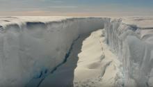 A Massive Iceberg Breaks Away